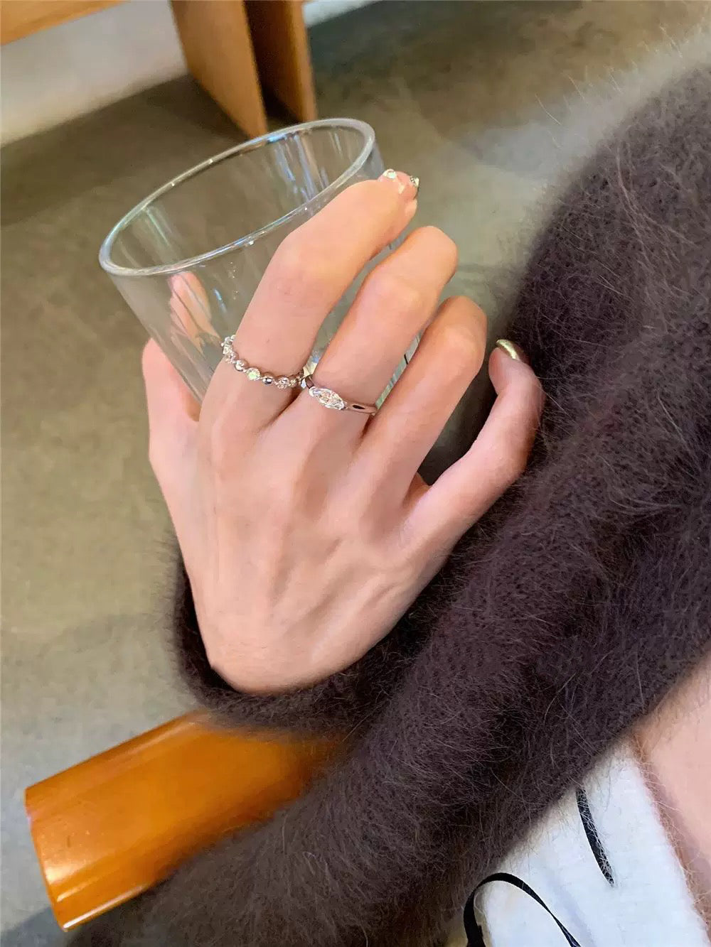 Marquise Cut Moissanite Ring (925 Sterling Silver)